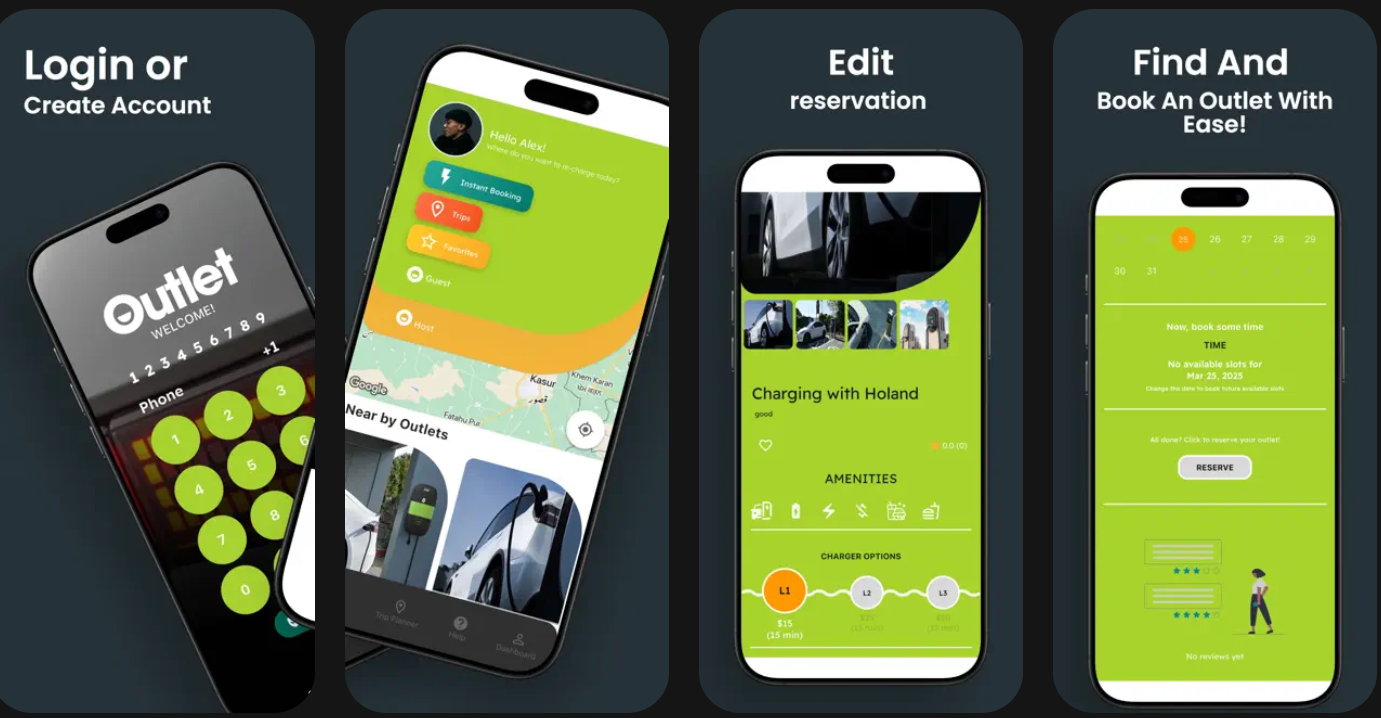 Outlet – EV Charging Station Booking App 