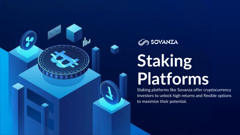 A graphical representation of staking platforms, highlighting decentralized platforms where users can lock their cryptocurrency to earn rewards or interest through staking mechanisms.