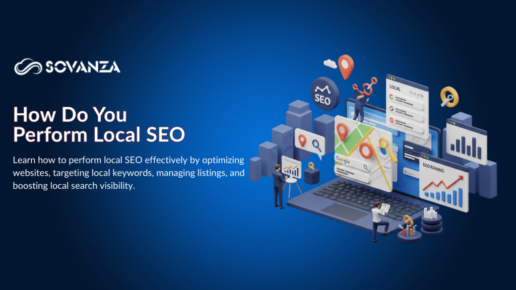“how do you perform local SEO infographic explaining steps for local ranking.”
