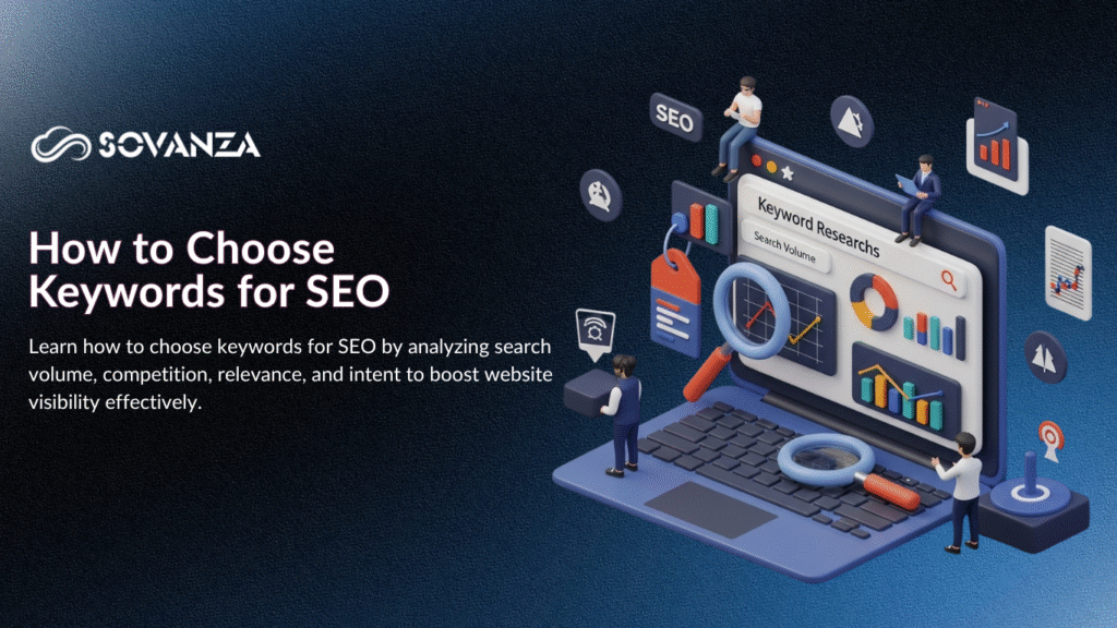 “How to Choose Keywords for SEO guide illustration”