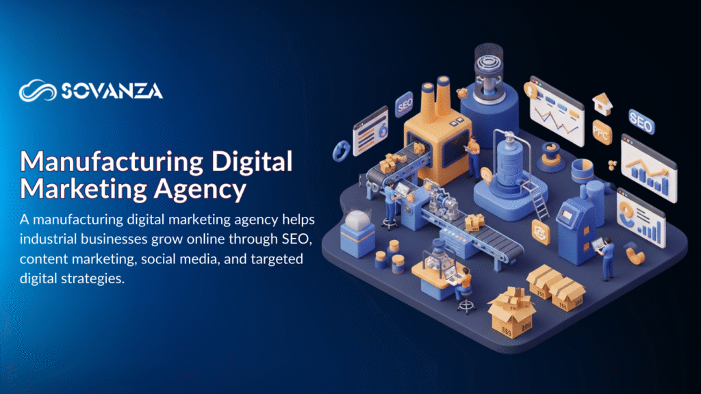 Digital marketing agency for manufacturing companies delivering lead generation and growth-focused strategies.